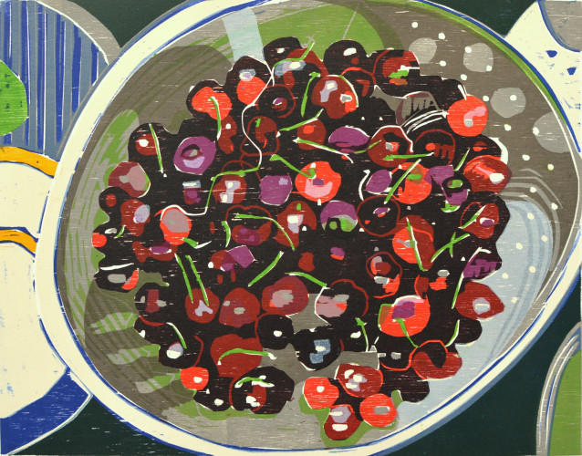 1996 Cherries in a Plate 41x52cm.